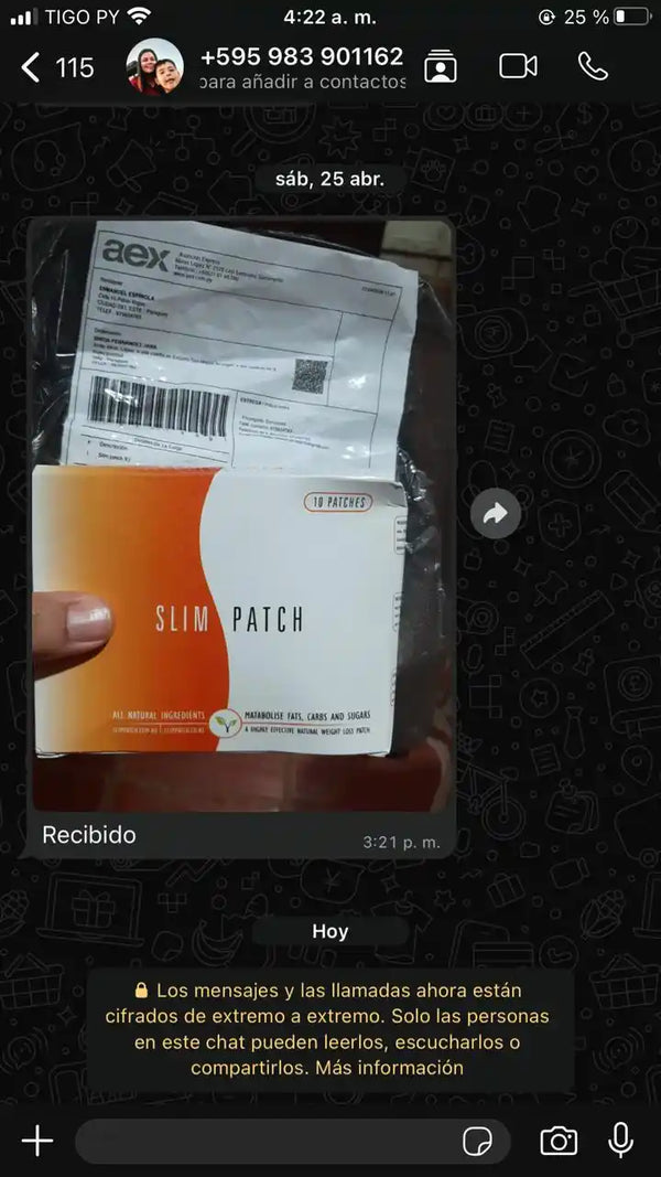 Testimonio WhatsApp Slim Patch